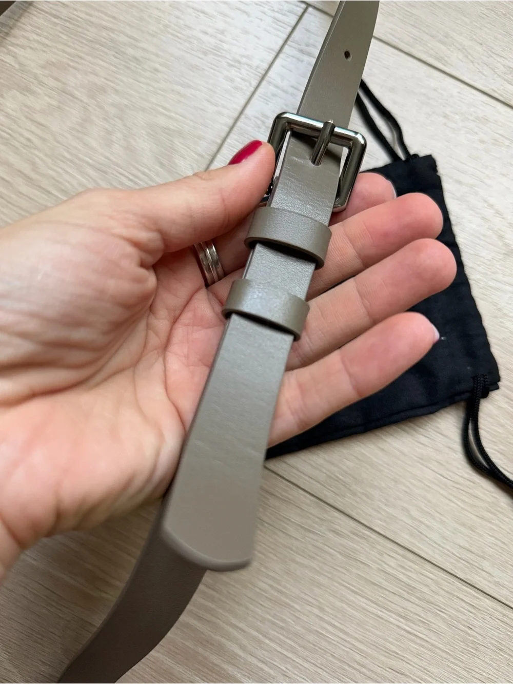 BANDOLIER Hailey Phone Case Strap Warm Gray Antique Silver hardware iPhone 17